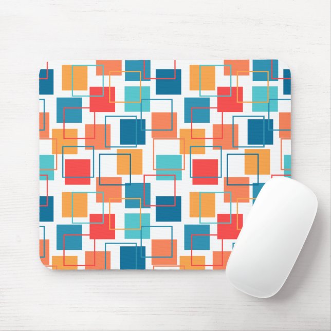 Squares and Outlines  Mouse Mat (With Mouse)