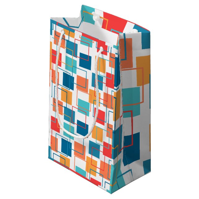 Squares and Outlines  Small Gift Bag (Front Angled)