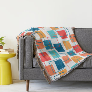 Squares and Outlines Throw Blanket