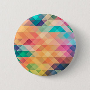 Squares and Tiles Pattern 6 Cm Round Badge