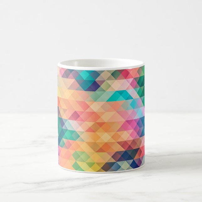 Squares and Tiles Pattern Coffee Mug (Center)