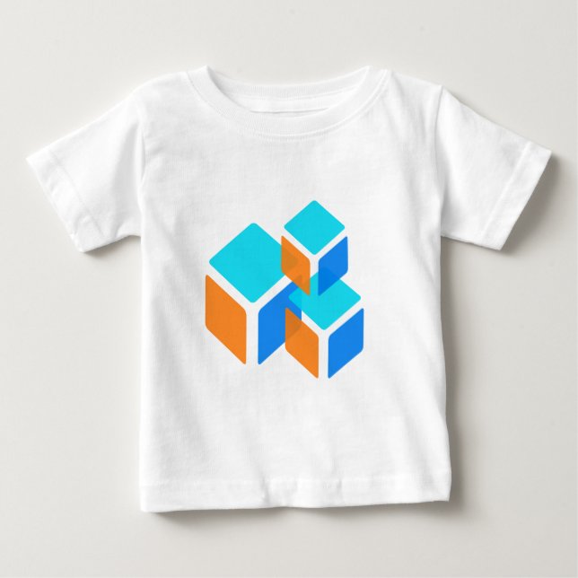 Squares Boxes Baby T-Shirt (Front)