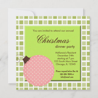 Squares Christmas dinner Invitation