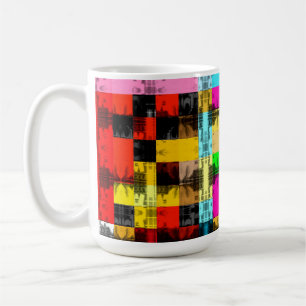 Squares Geometric colourful abstract art Coffee Mug
