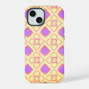Squares in Purple Throw Pillow iPhone 15 Case