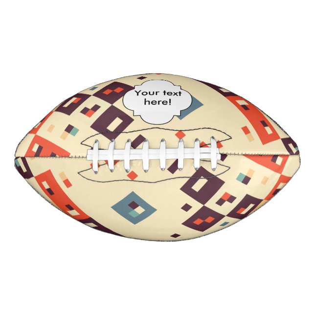 Squares in retro colours abstract design american football (Front)