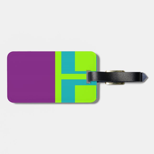 Squares Luggage Tag (Back Horizontal)