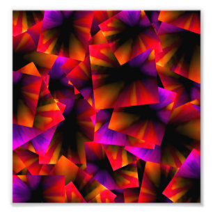 Squares Motif Geometric Pattern Photo Print