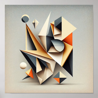 "Squares ’n stuff" - Abstract Digital Art Poster