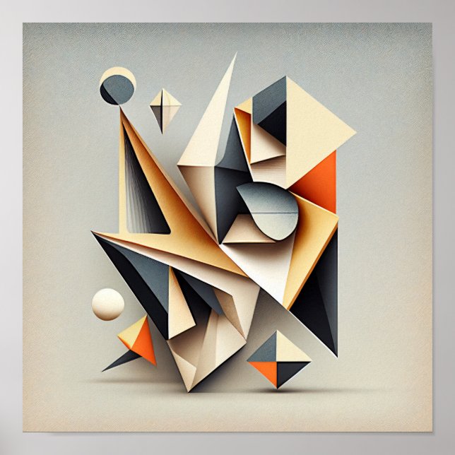 "Squares ’n stuff" - Abstract Digital Art Poster (Front)