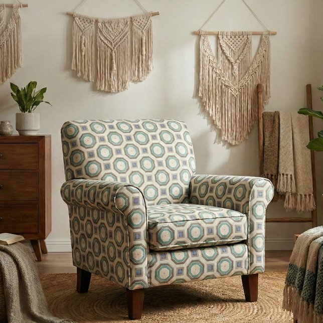 Squares & Octagon Shapes Geometric Pattern Fabric (Creator Uploaded)