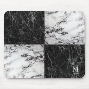 Squares of Marble Stone Mouse Mat