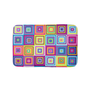 Squares Pattern Bath Mat