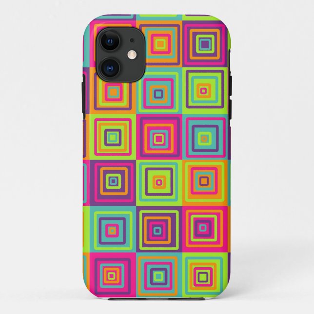 Squares Pattern Case-Mate iPhone Case (Back)