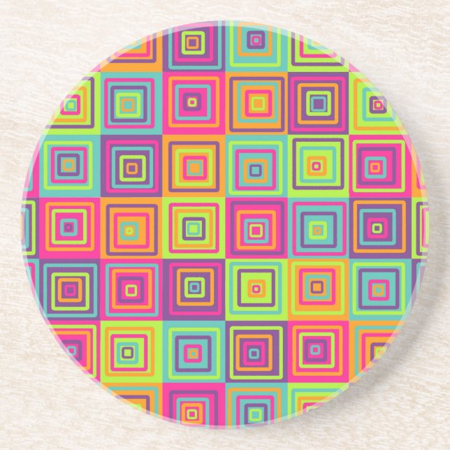 Squares Pattern Coaster (Front)