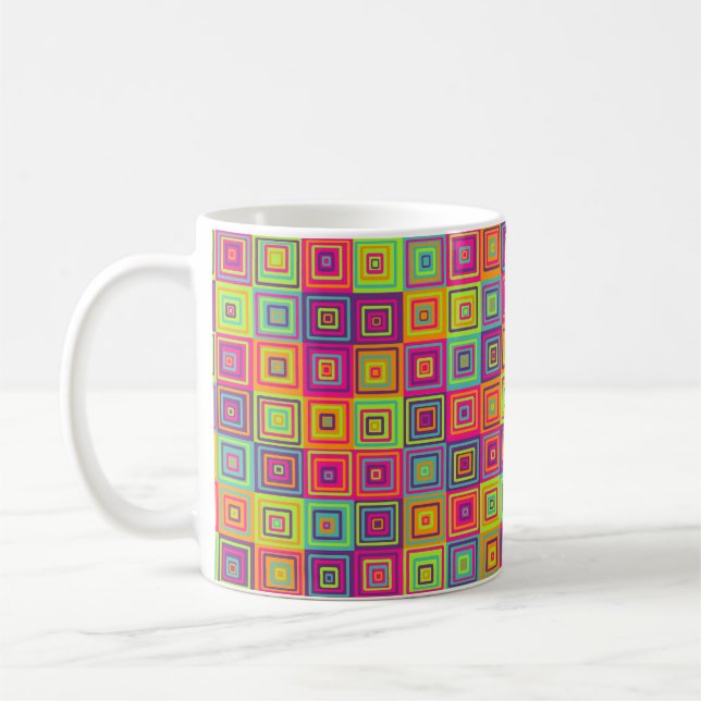 Squares Pattern Coffee Mug (Left)