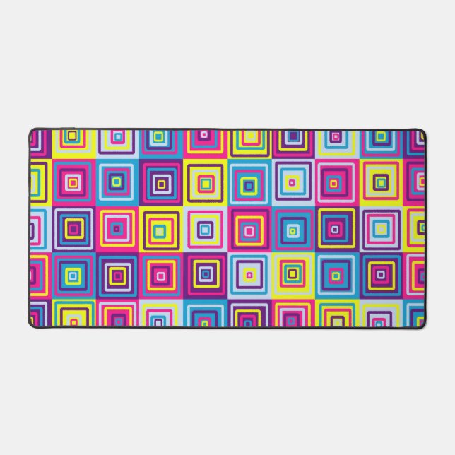 Squares Pattern Desk Mat (Front)