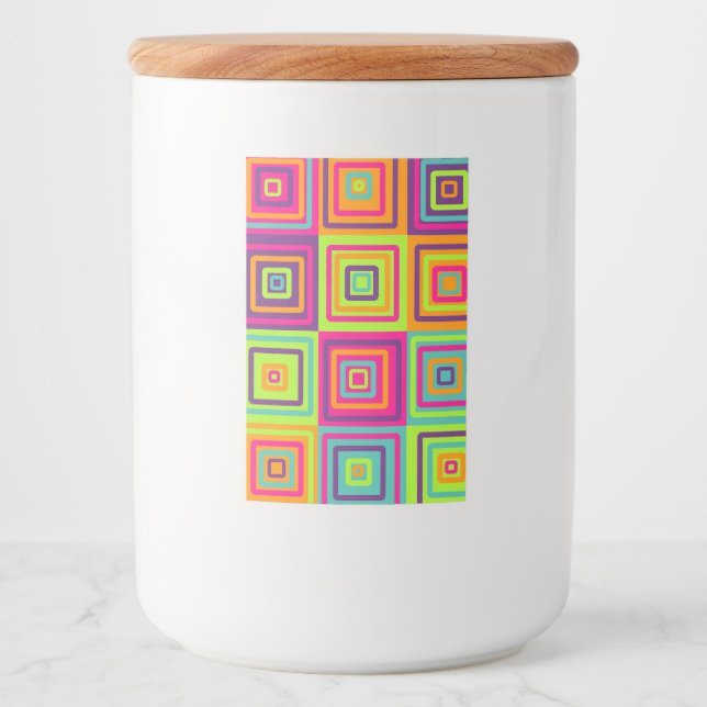 Squares Pattern Food Label (Front)