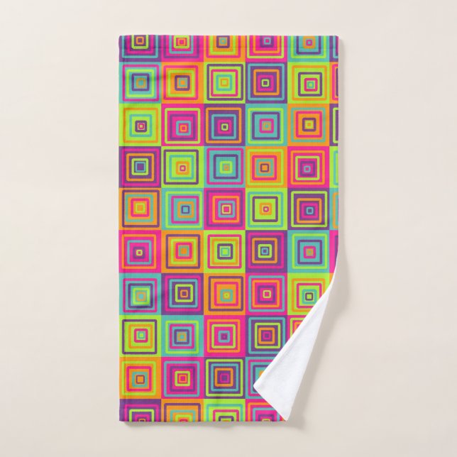 Squares Pattern Hand Towel (Hand Towel)