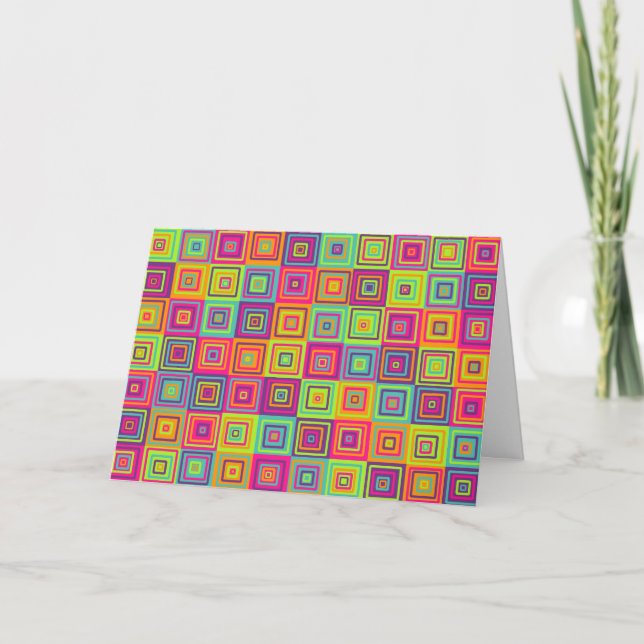 Squares Pattern Invitation (Front)