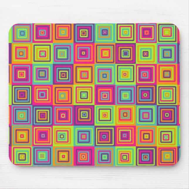 Squares Pattern Mouse Mat (Front)