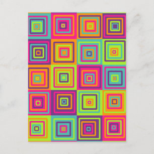 Squares Pattern Postcard