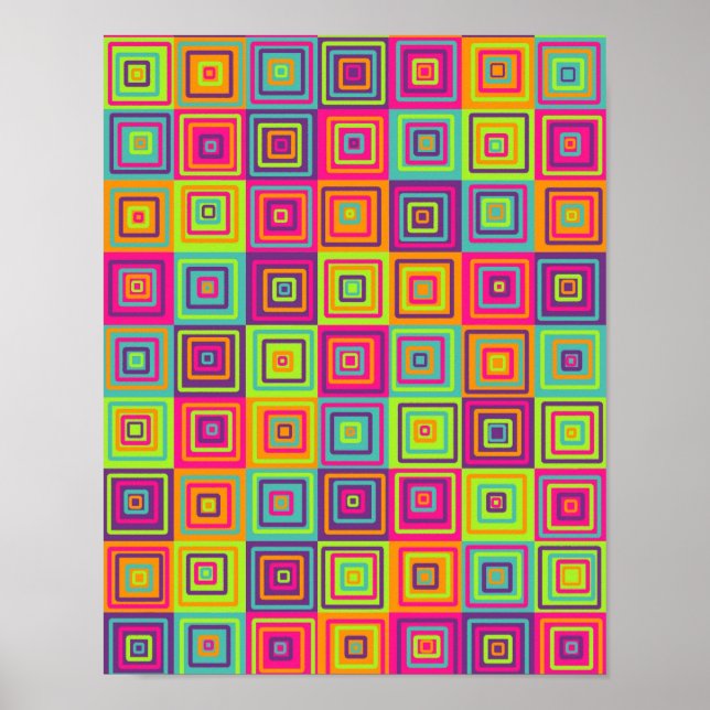 Squares Pattern Poster (Front)