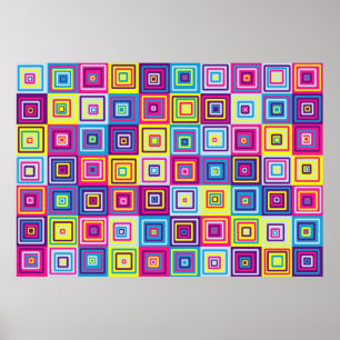 Squares Pattern Poster
