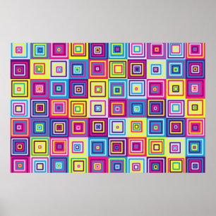 Squares Pattern Poster