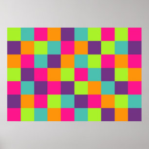Squares Pattern Poster