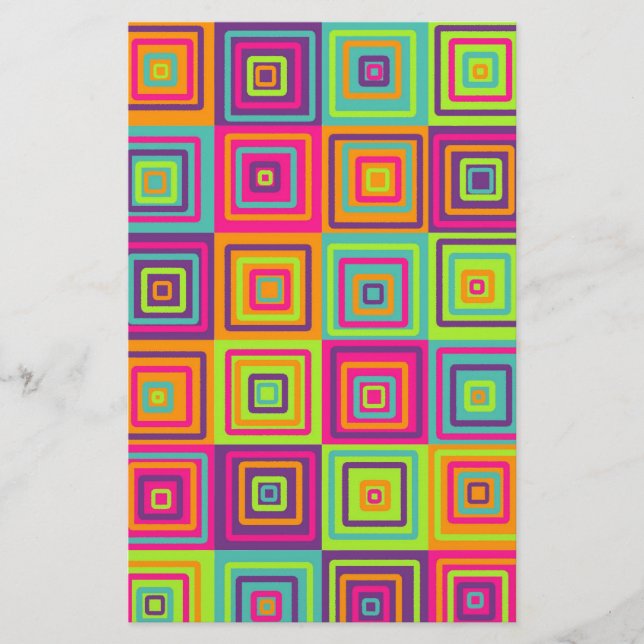 Squares Pattern Stationery (Front)
