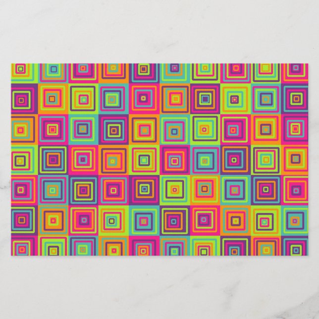 Squares Pattern Stationery (Front)