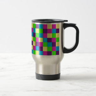 Squares  pattern travel mug
