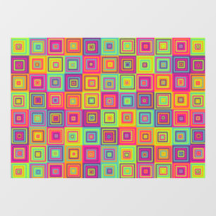 Squares Pattern Window Cling