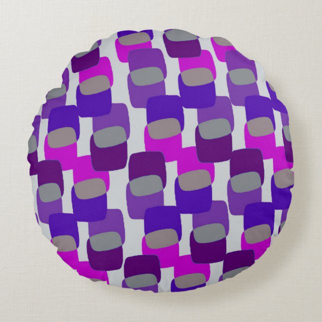 Squares Round Cushion (Front)