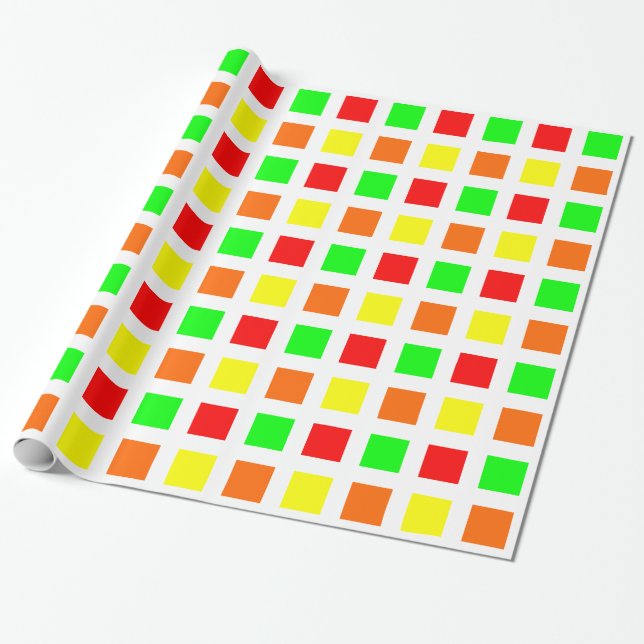Squares - Spectrum 01 Wrapping Paper (Unrolled)