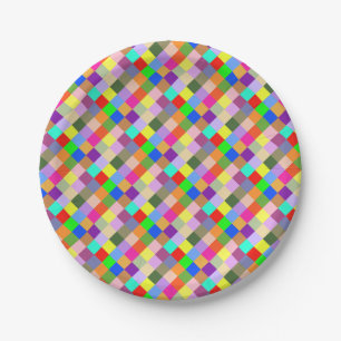 Squares Squared Paper Plate