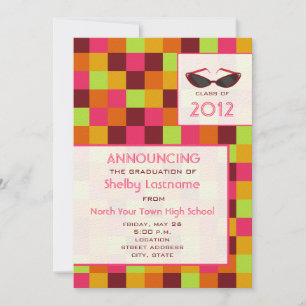 Squares & Sunglasses Graduation Announcement