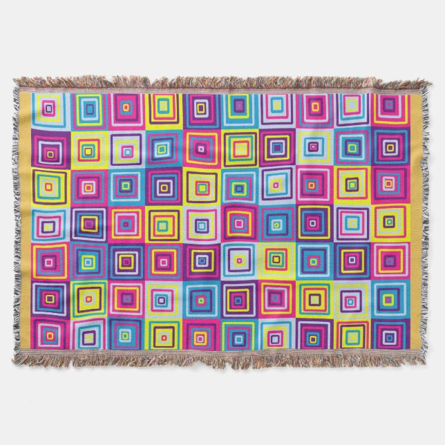 squares throw blanket (Front)