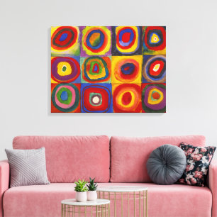 Squares w Concentric Circles   Kandinsky   Canvas Print