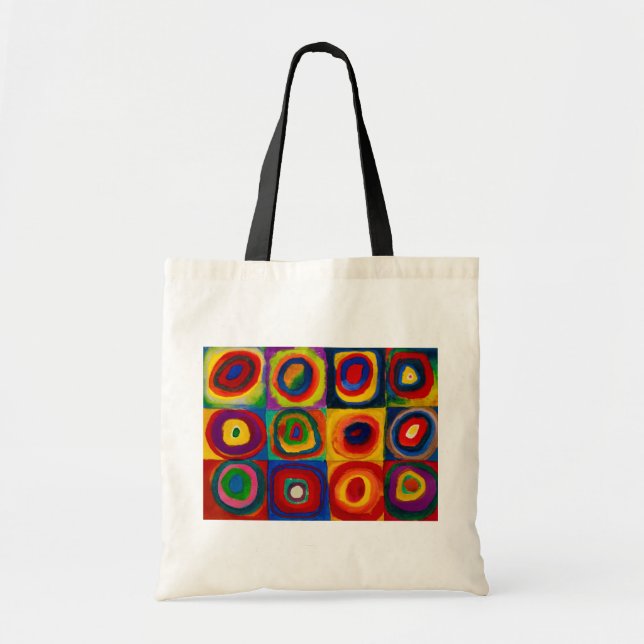 Squares with Circles, Abstract, Wassily Kandinsky Tote Bag (Front)
