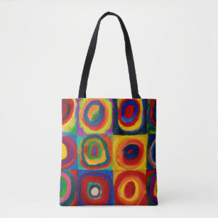 Squares with Circles, Abstract, Wassily Kandinsky Tote Bag