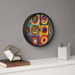 Squares with Concentric Circles  Clock