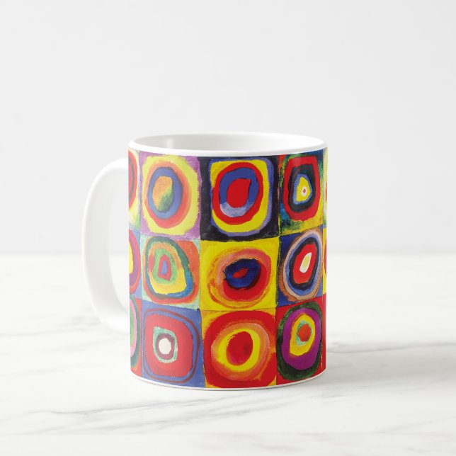 Squares with Concentric Circles Hiroaki Takahashi Coffee Mug (Front Left)