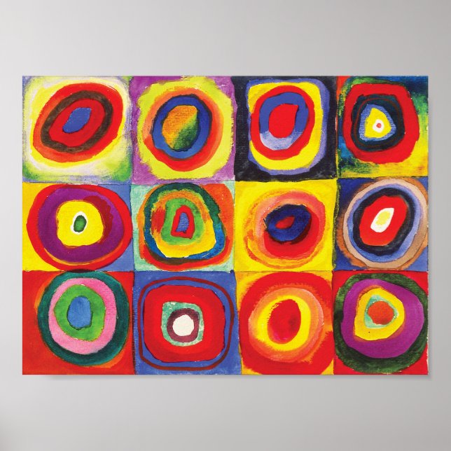 Squares with Concentric Circles Hiroaki Takahashi Poster (Front)