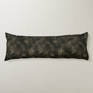 Squares with crossed scratches or dark brown cubes body cushion