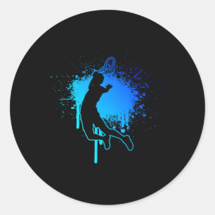 Squash Badminton Badminton Player Shuttle  Classic Round Sticker