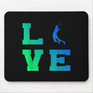Squash Badminton Player Mens Shuttle Badminton Mouse Mat