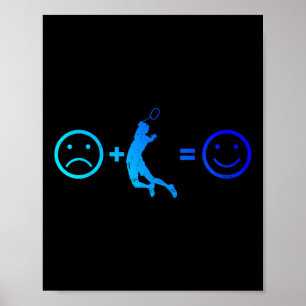 Squash Badminton Player Womens Mens Shuttle Poster