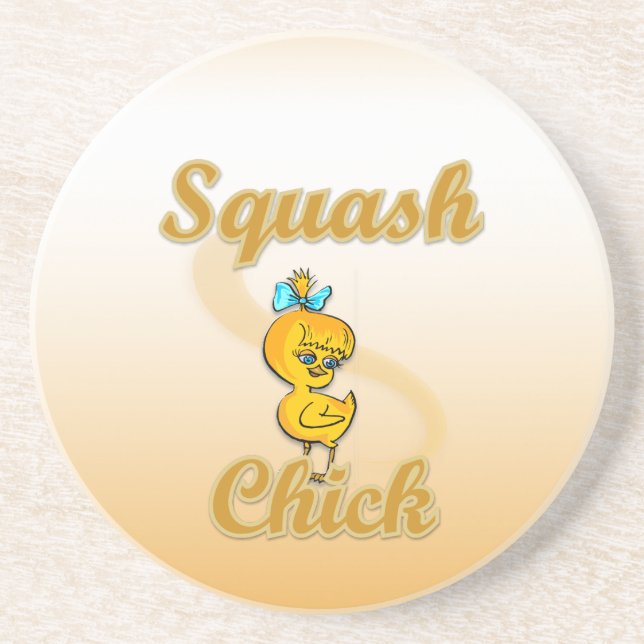 Squash Chick Coaster (Front)